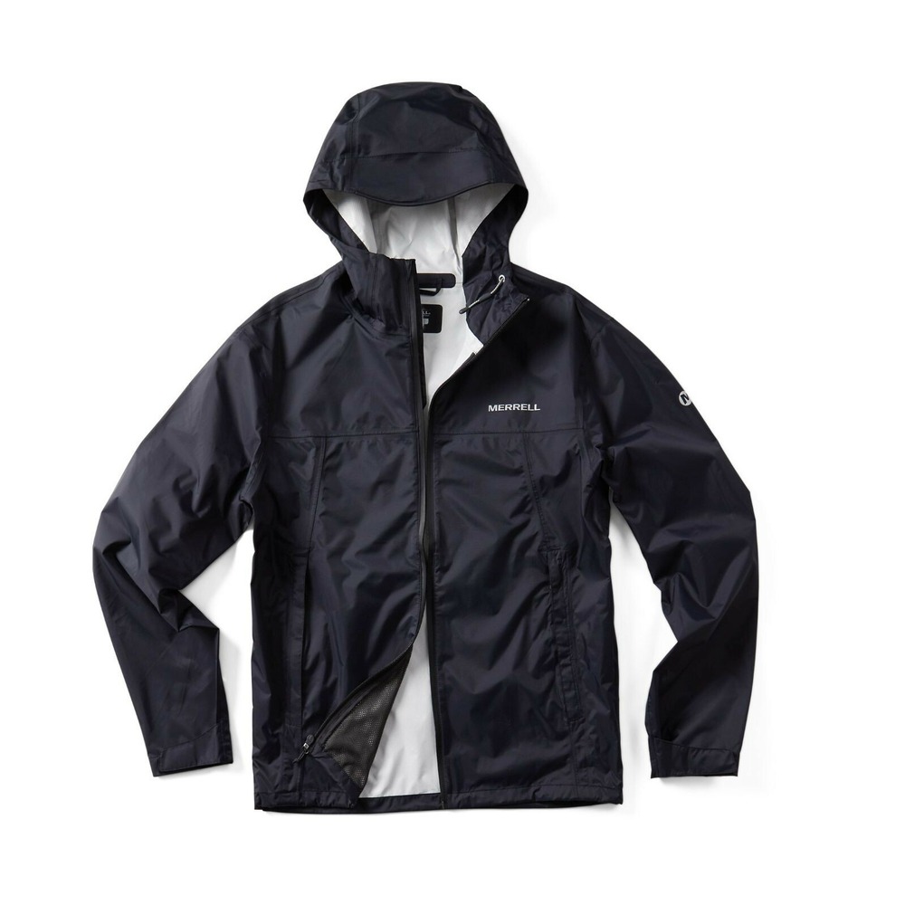 Merrell Fallon Lightweight Waterproof Black Jacket Men's Size 2XL PIT TO PIT 28